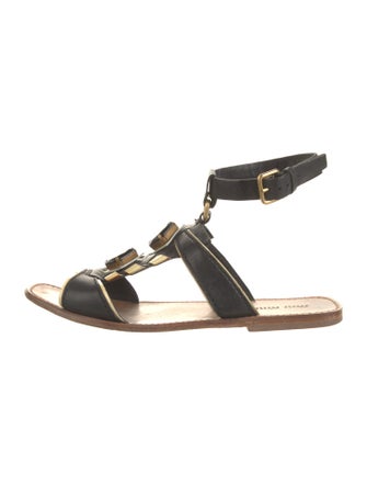 Miu Miu Leather Gladiator Sandals