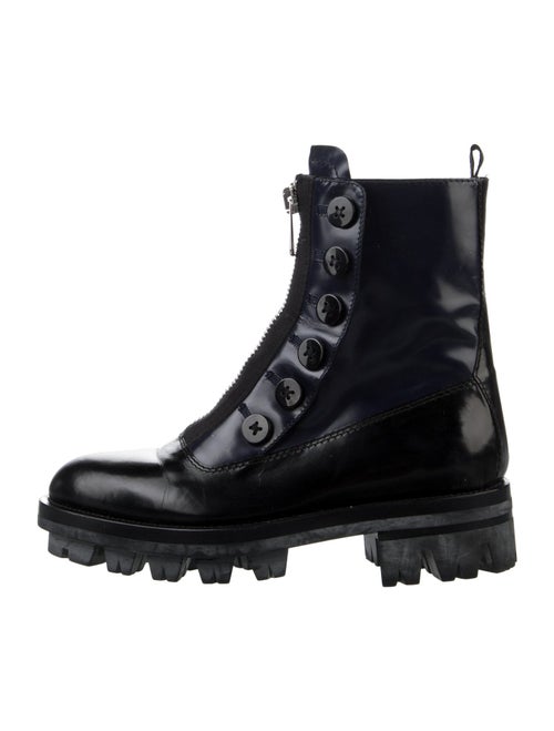 Miu Miu Leather Combat Boots