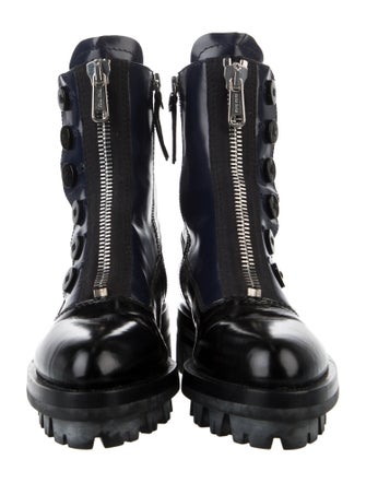 Miu Miu Leather Combat Boots