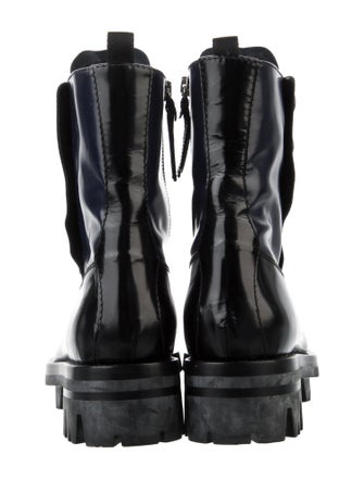 Miu Miu Leather Combat Boots