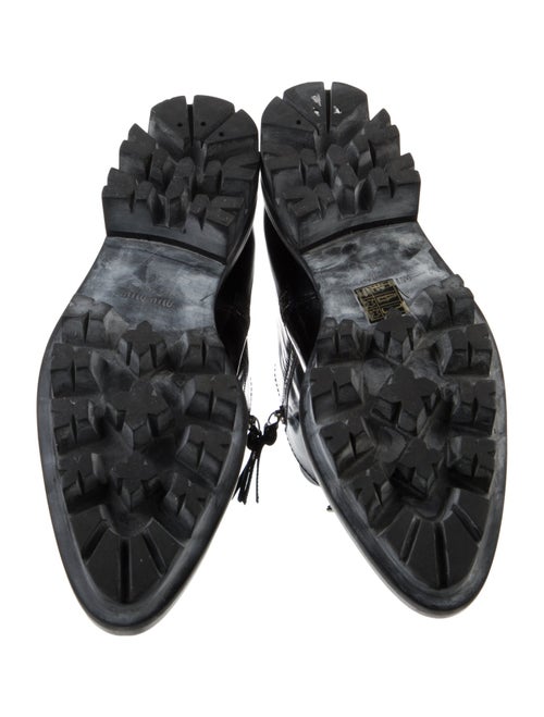 Miu Miu Leather Combat Boots