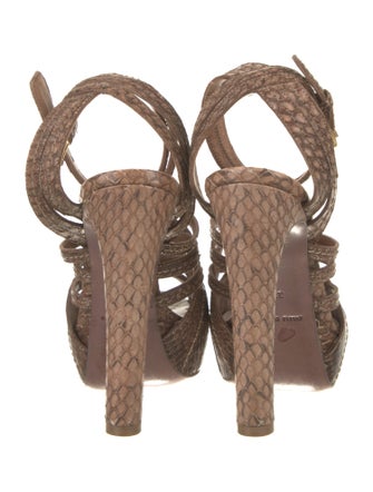 Miu Miu Snakeskin Animal Print Sandals