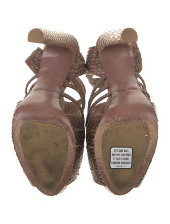 Miu Miu Snakeskin Animal Print Sandals