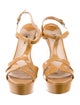 Miu Miu Patent Leather T-Strap Sandals