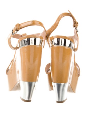 Miu Miu Patent Leather T-Strap Sandals