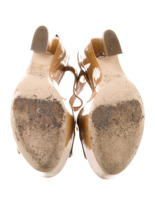 Miu Miu Patent Leather T-Strap Sandals
