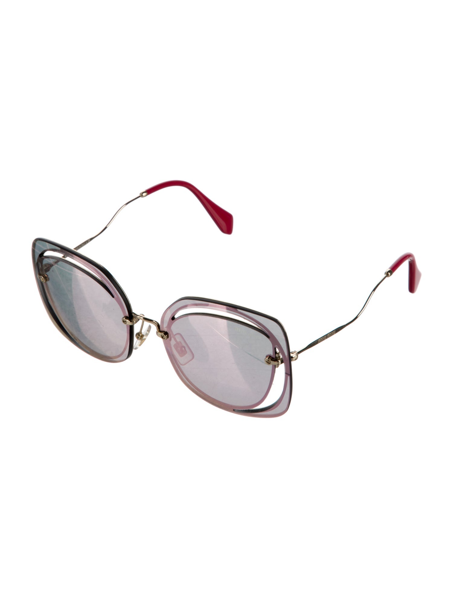 Miu Miu Oversize Mirrored Sunglasses