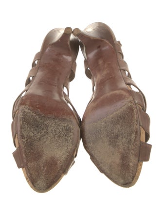 Miu Miu Leather Slingback Sandals