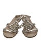 Miu Miu Leather Crystal Embellishments Sandals