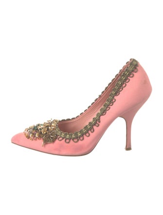 Miu Miu Crystal Embellishments Pumps