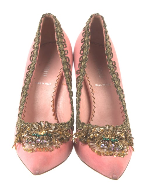 Miu Miu Crystal Embellishments Pumps