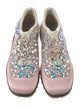 Miu Miu Satin Crystal Embellishments Sneakers