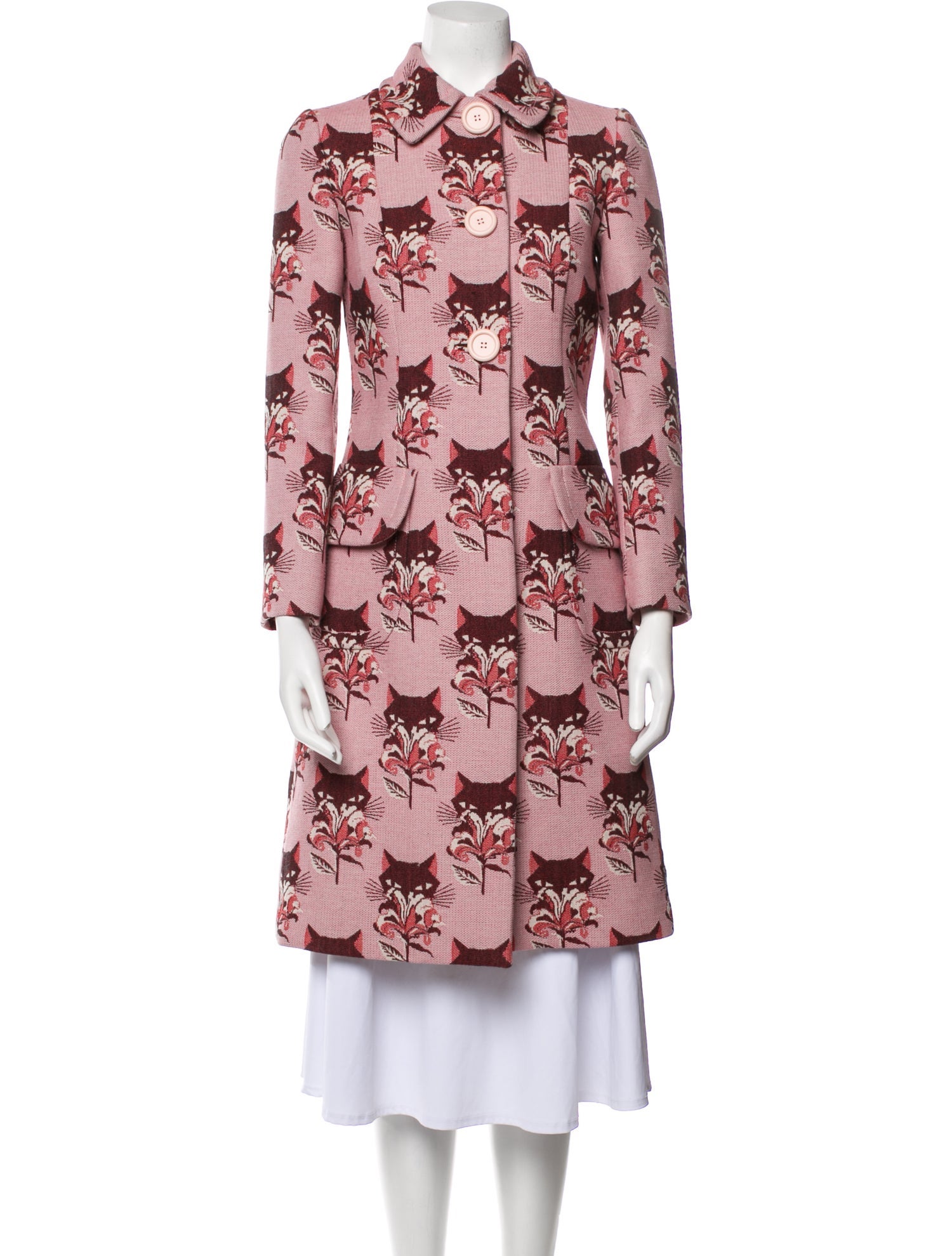 Miu Miu 2014 Floral Print Trench Coat