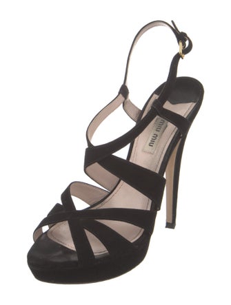 Miu Miu Suede Slingback Sandals