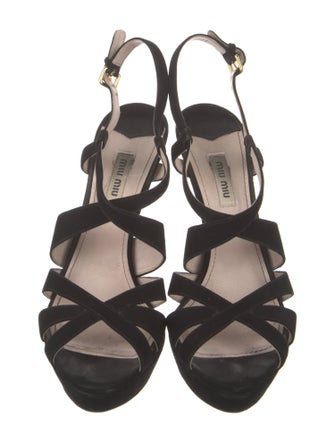 Miu Miu Suede Slingback Sandals