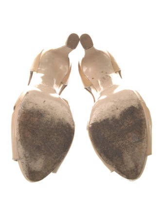 Miu Miu Patent Leather Cutout Accent Pumps