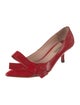 Miu Miu Patent Leather Bow Accents Pumps