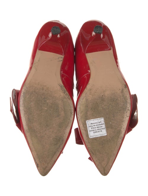 Miu Miu Patent Leather Bow Accents Pumps