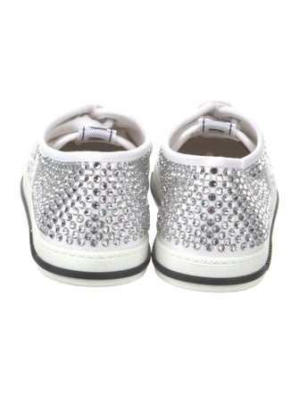 Miu Miu Canvas Crystal Embellishments Sneakers