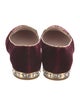 Miu Miu Velvet Crystal Embellishments Loafers