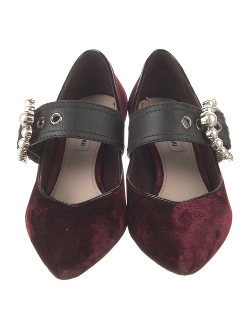 Miu Miu Velvet Studded Accents Pumps