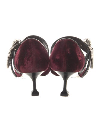 Miu Miu Velvet Studded Accents Pumps