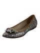 Miu Miu Glitter Bow Accents Flats