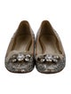 Miu Miu Glitter Bow Accents Flats