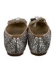 Miu Miu Glitter Bow Accents Flats