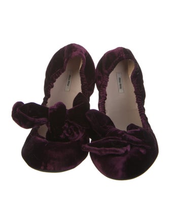 Miu Miu Velvet Ballet Flats