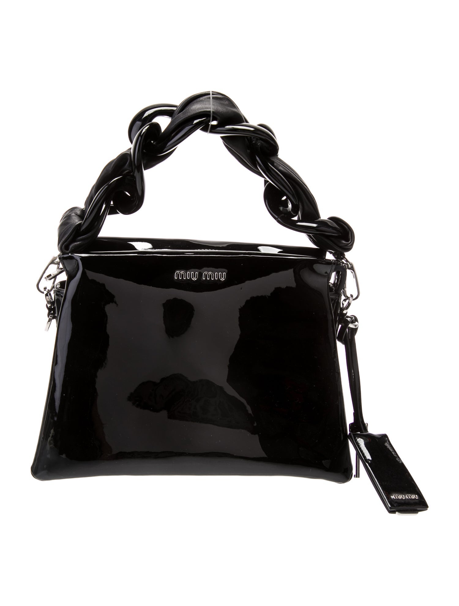 Miu Miu Patent Leather Top Handle Bag