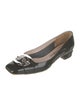 Salvatore Ferragamo Patent Leather Crystal Embellishments Pumps