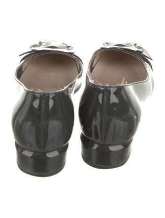 Salvatore Ferragamo Patent Leather Crystal Embellishments Pumps