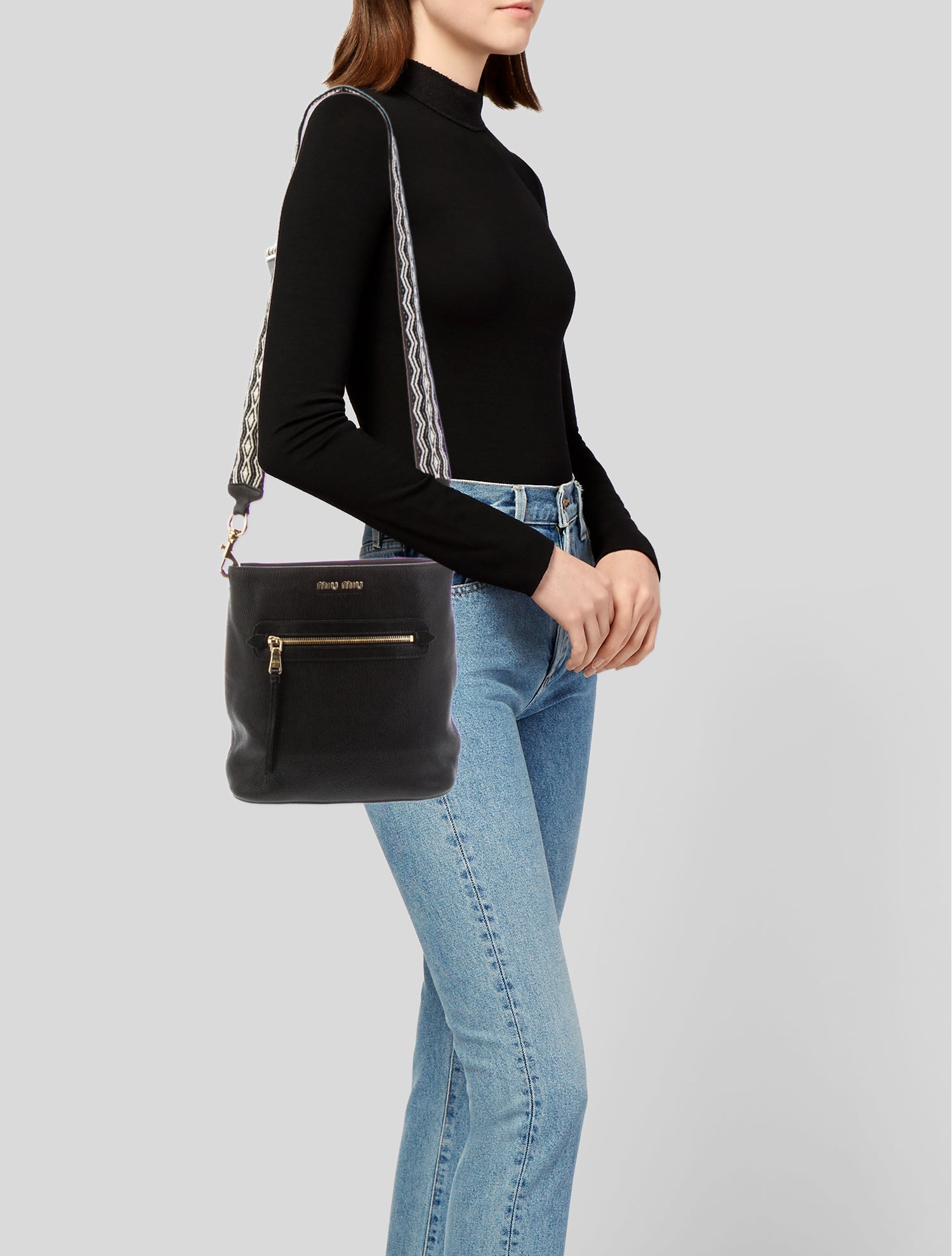 Miu Miu Goat Leather Bucket Bag