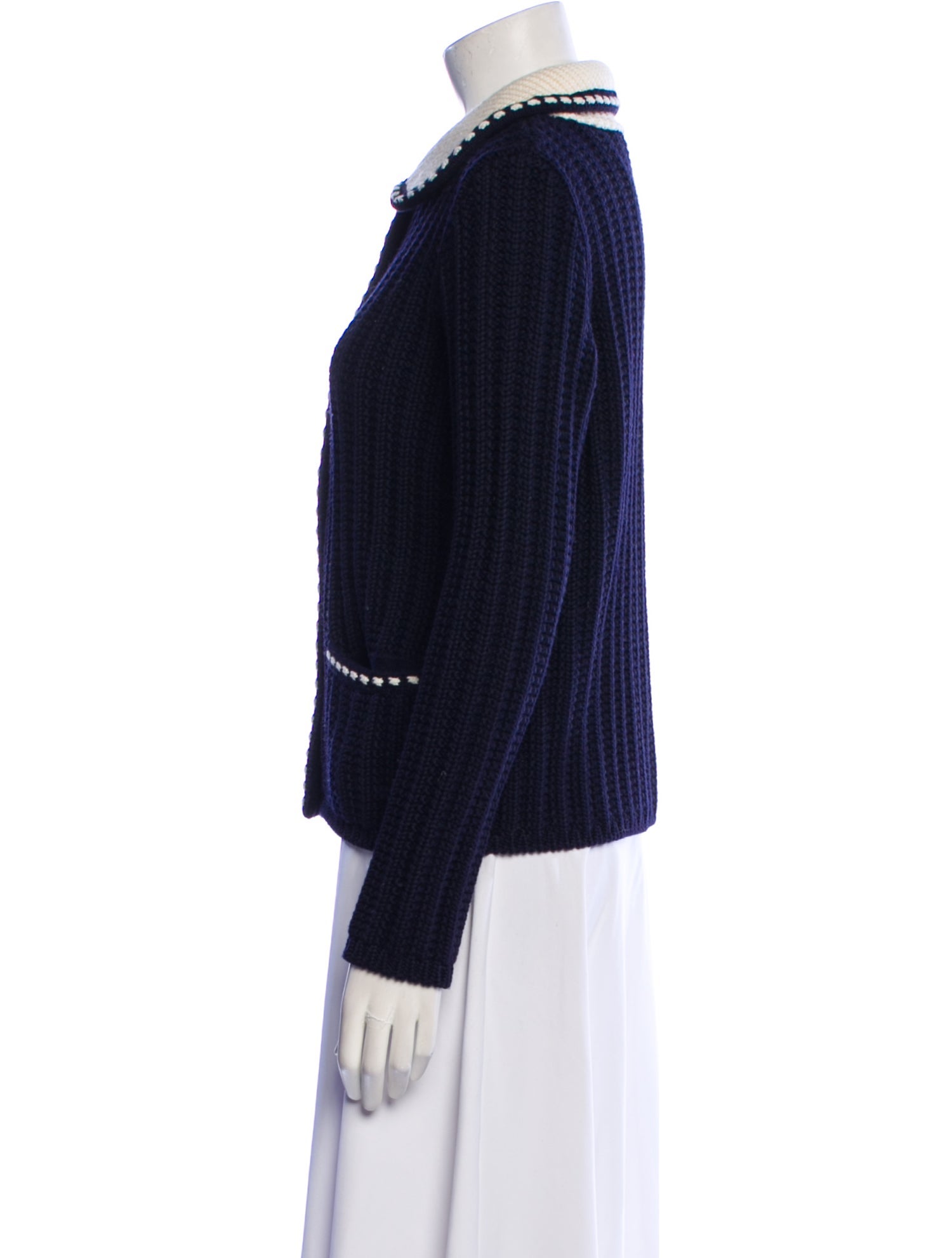 Miu Miu Women's Virgin Wool Sweater Blue