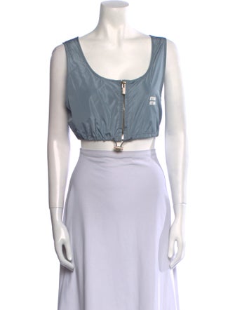 Miu Miu 2023 Scoop Neck Crop Top