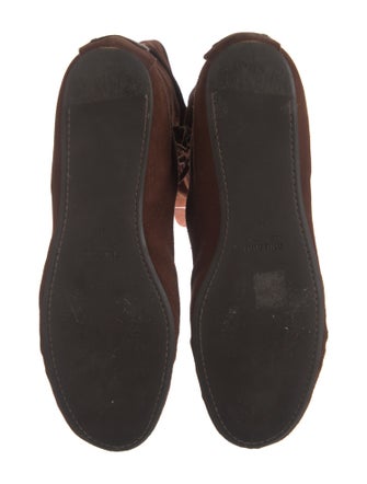 Miu Miu Suede Whipstitch Trim Boots