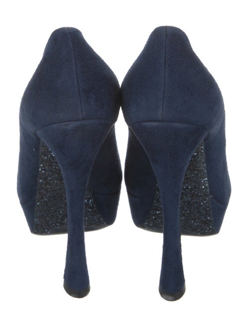 Miu Miu Suede Glitter Accents Pumps