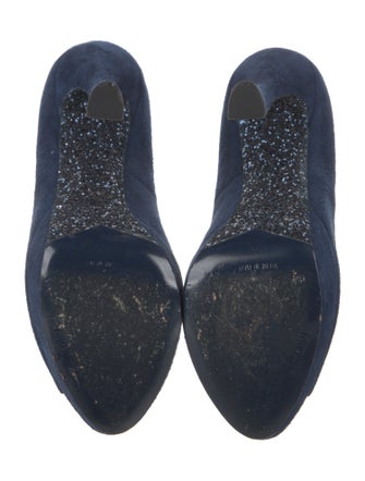 Miu Miu Suede Glitter Accents Pumps