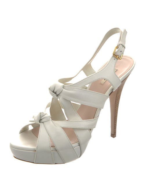 Miu Miu Leather Slingback Sandals