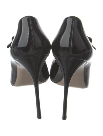 Miu Miu Patent Leather Crystal Embellishments Pumps