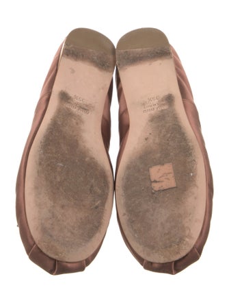Miu Miu Satin Bow Accents Ballet Flats