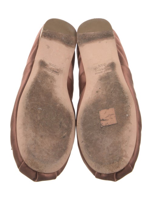Miu Miu Satin Bow Accents Ballet Flats