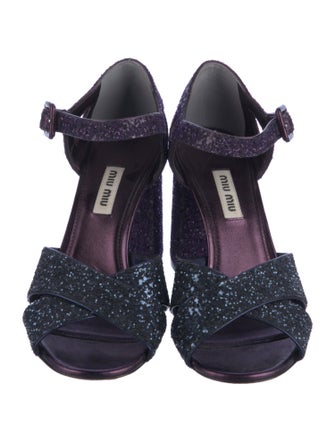 Miu Miu Glitter Sandals