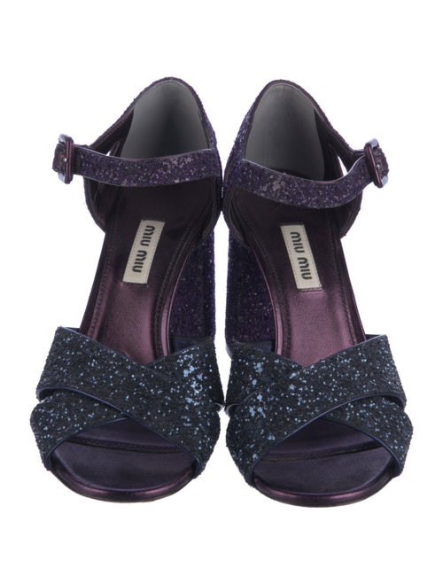 Miu Miu Glitter Sandals