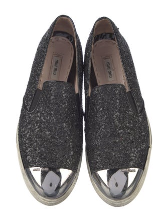 Miu Miu Glitter Printed Sneakers