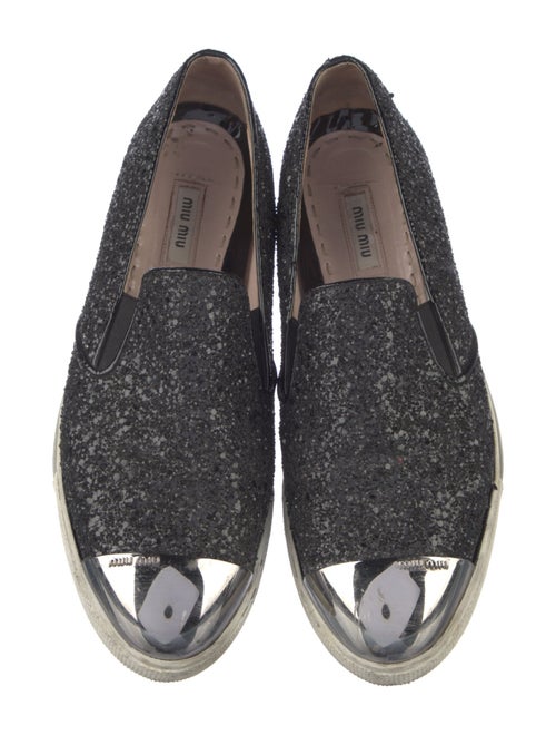 Miu Miu Glitter Printed Sneakers