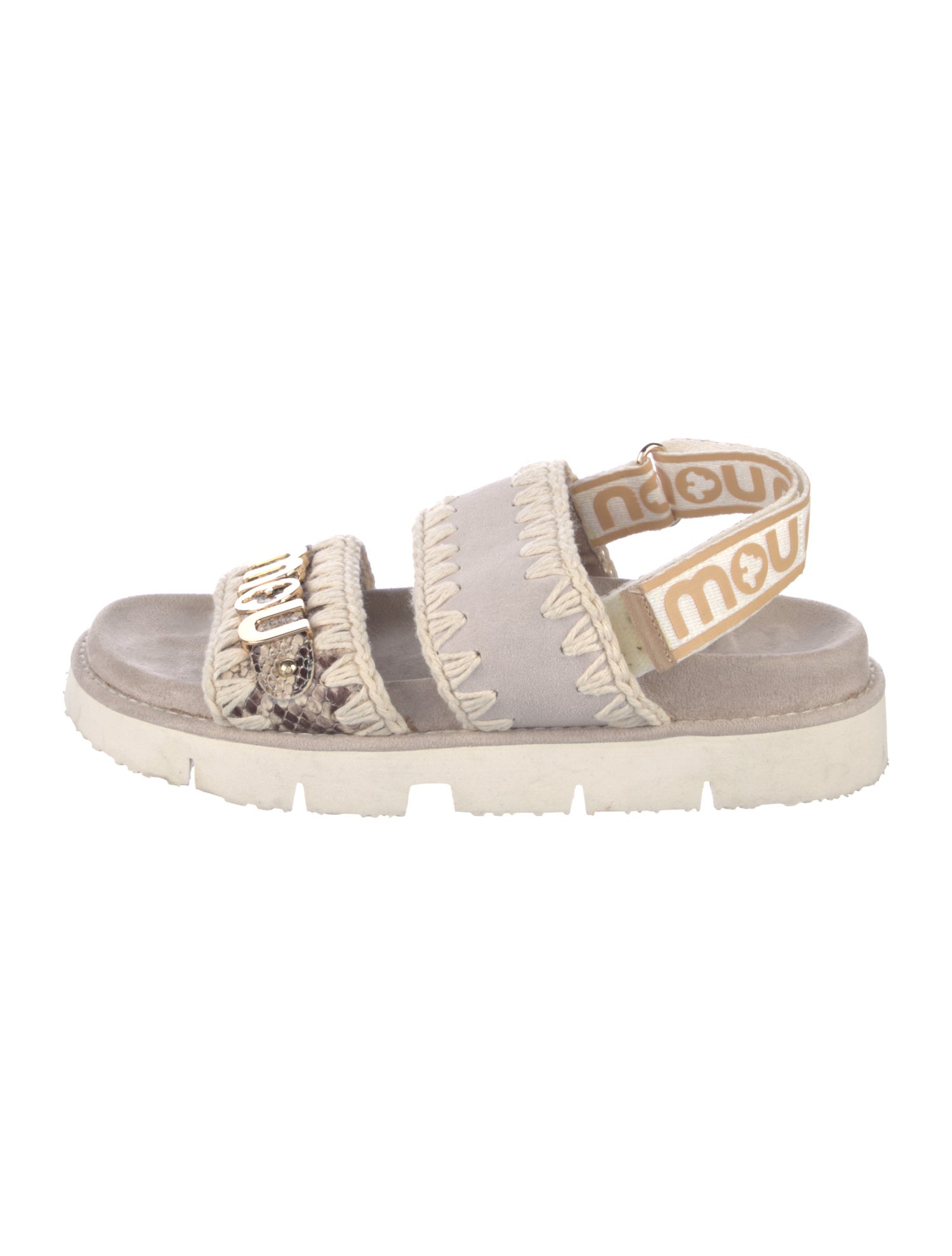 Mou Suede Printed Slingback Sandals