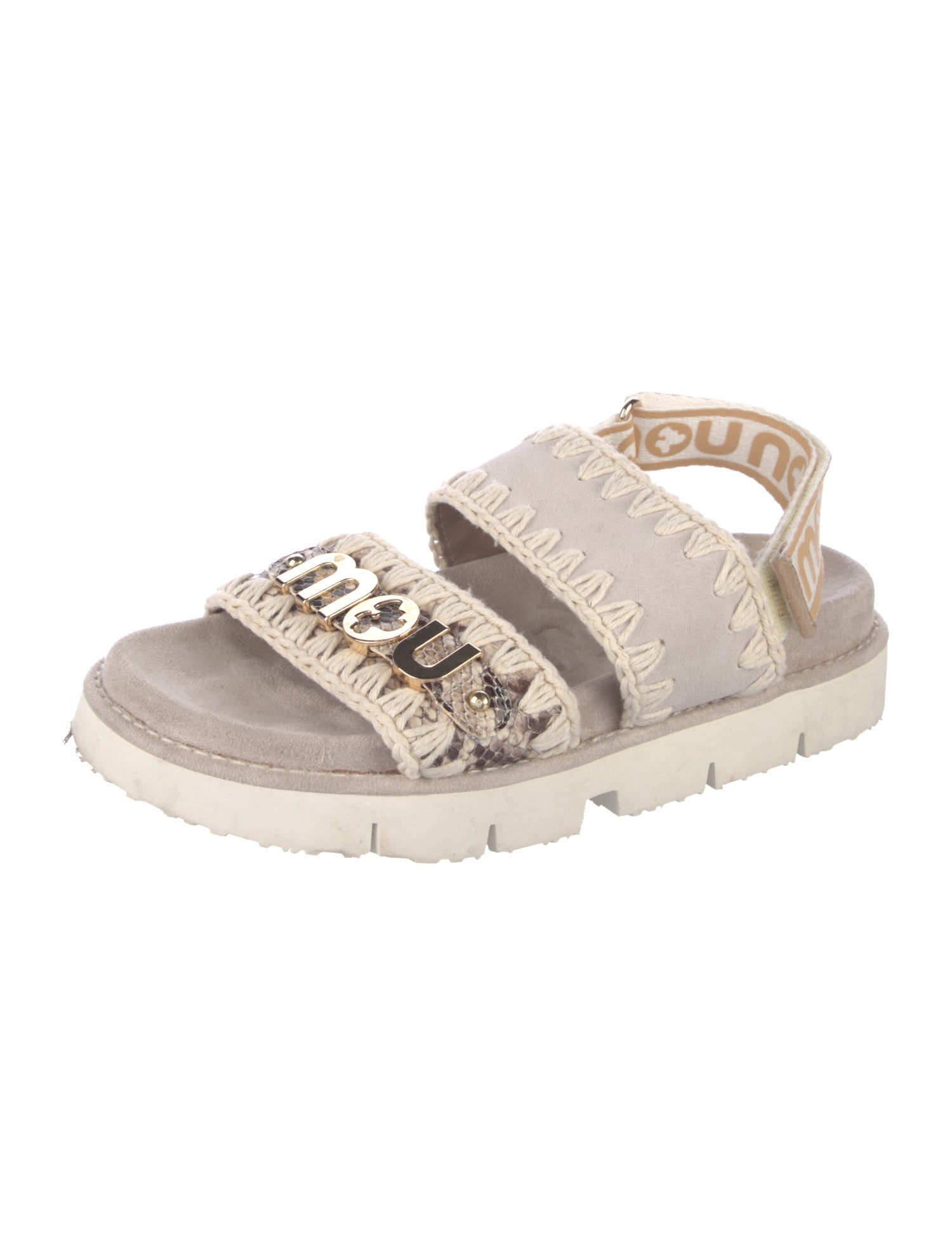 Mou Suede Printed Slingback Sandals