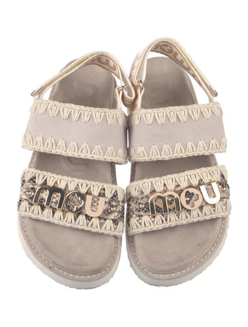 Mou Suede Printed Slingback Sandals